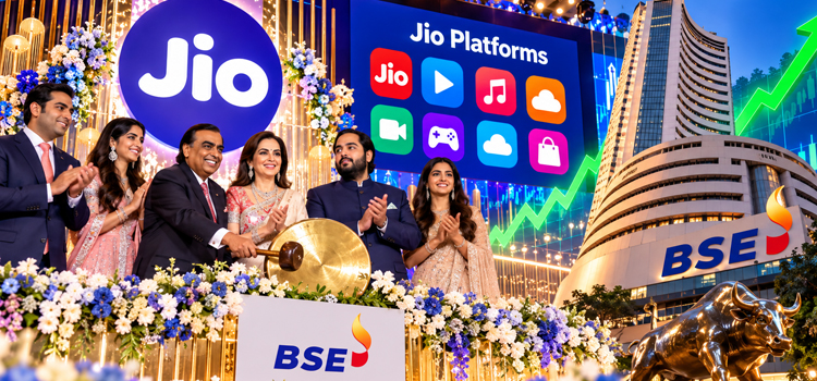 India Business Journal | Jio makes a spectacular market debut, wrapping the day 27% higher than its issue price